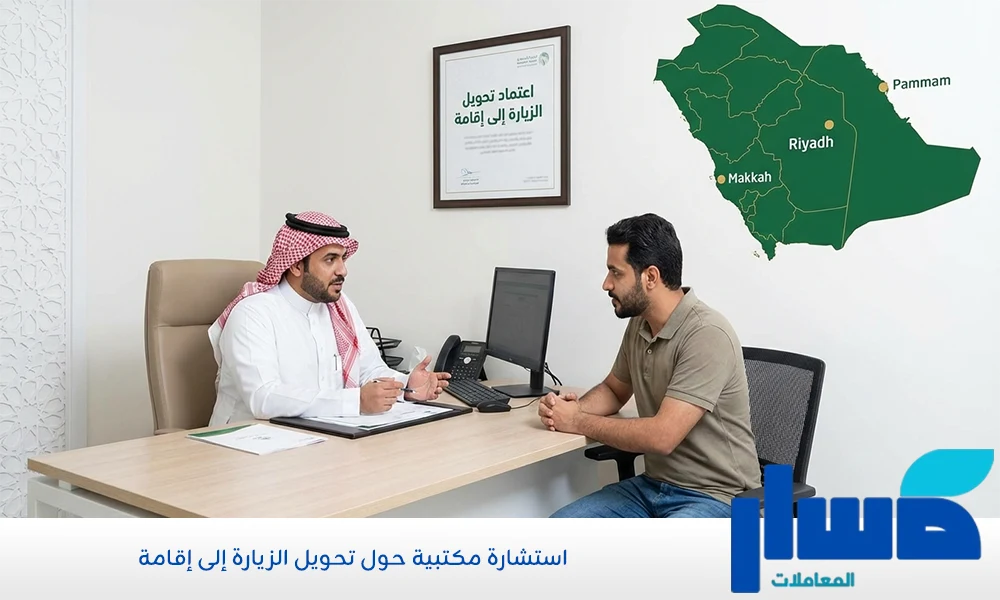 استشارة مكتبية حول تحويل الزيارة إلى إقامة