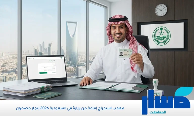 معقب استخراج إقامة من زيارة في السعودية 2026 إنجاز مضمون