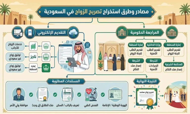 مصادر استخراج تصاريح الزواج